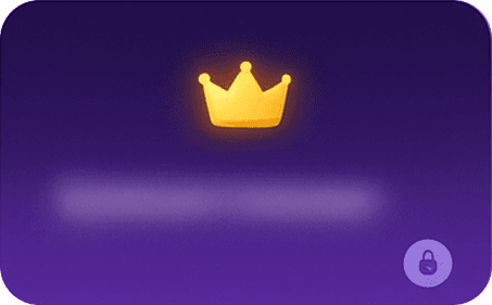 Blurred crown notification card